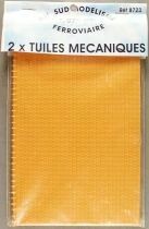 P.N. Sud Mod&eacute;lisme 8723 Ho 2 Feuilles Plastiques Toiture Tuiles M&eacute;caniques 180x112mm Neuve Blister