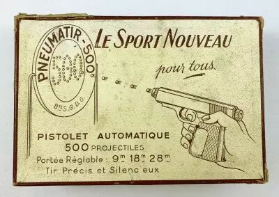 Pneuma.Tir (Pneumatir) 500 - Pistolet M�tal avec Boite Originale (1950\'s)