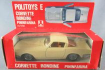 Politoys-E Export # 556 Corvette Rondine Pininfarina Yellow Mint in Box 1:43