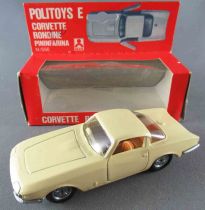 Politoys-E Export # 556 Corvette Rondine Pininfarina Yellow Mint in Box 1:43