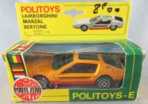 Politoys-E Export # 568 Lamborghini Marzal Bertone Yellow Mint in Box 1:43