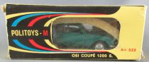 Politoys M Art. 533 Fiat Coupé 1200 S OSI Bleu Vert Métallisé Neuve Boite