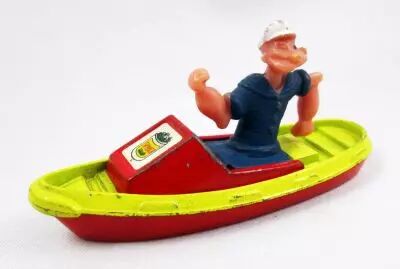 Popeye - Corgi Junior Ref. 67 - Figurine & V�hicule Diecast  - Popeye en bateau