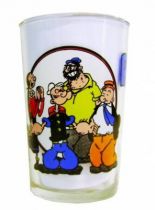 Popeye - Ducros mustard glass - Popeye, Olive Oyl, Bluto & J. Wellington Wimpy