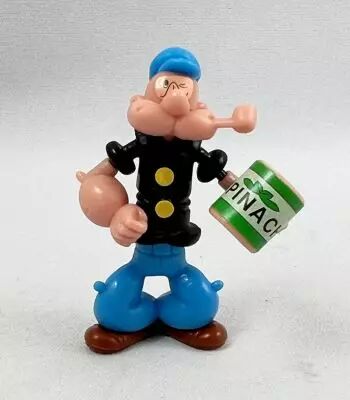 Figurines Flexibles Popeye Et Olive – Boite D’épinards – KFS 1979 – Vintage