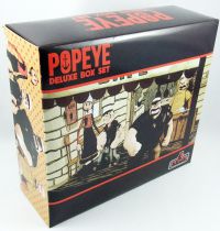 Popeye - Mezco 5 Points - Set Deluxe de 4 figurines avec diorama Rough House\'s Café