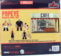 Popeye - Mezco 5 Points - Set Deluxe de 4 figurines avec diorama Rough House\'s Café