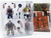 Popeye - Mezco 5 Points - Set Deluxe de 4 figurines avec diorama Rough House\'s Café