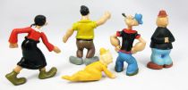 Popeye - set of 5 JIM-type PVC figures - Olive Oyl, Bluto, Swee\'Pea, Wimpy,Popeye