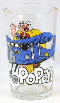 Popeye - Verre à moutarde Ducros - Popeye en avion