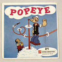 Popeye - View-Master (GAF) - Pochette de 3 disques (21 images stéréo) et Livret