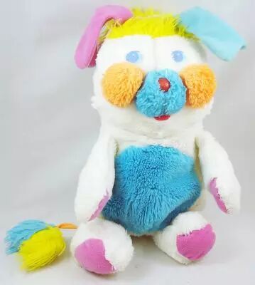 Peluche Popples Orange vintage - 32cm - Jeux & Jouets