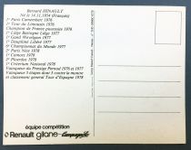 Postal Card - Renault Gitane Team 1978 - Bernard Hinault 