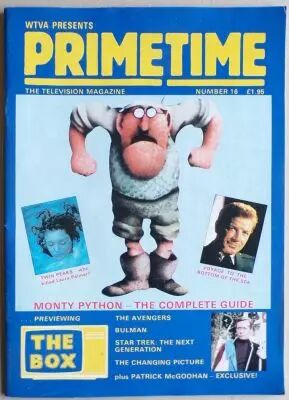 Primetime TV Magazine N�16 Hiver 1990/91 - The Avengers Bulman Star Treck Next G Twin Peaks Voyage to the Bottom of the Sea