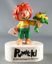 Pumuckl - Bully Pvc Figure on Sharpener - Pumuckl with Flower