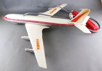 Punch Jouets Mont-Blanc - Boeing 707 Airplane with Light Remote Control Battery Toy Tin & Plastic Boxed
