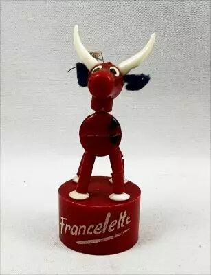 Push Puppet - Plastic - 3inch Cow (Francelette Promotional)