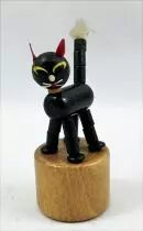 Push Puppet - Wooden - Cat (3inch)