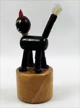 Push Puppet - Wooden - Cat (3inch)