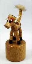 Push Puppet - Wooden - Cow (4inch)