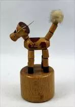 Push Puppet - Wooden - Cow (4inch)
