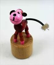 Push Puppet - Wooden - Monkey (3inch) #01