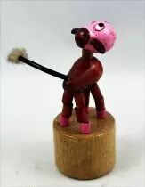 Push Puppet - Wooden - Monkey (3inch) #01