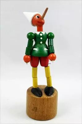 Push Puppet - Wooden - Pinocchio (4inch)