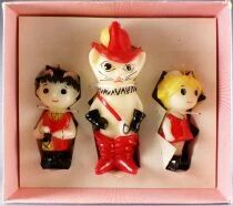 Puss in Boots - 60\'s Czechoslovakia Set of 3 Candles - Mint in Box