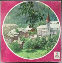 Puzzle Round 500 pieces - MB Ref B690 - Swiss Mountain Village MIB