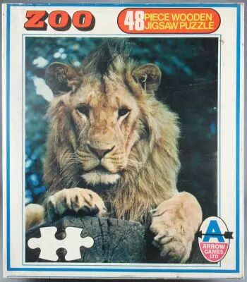 Puzzle Wooden 48 pieces - Arrow Games Ltd R�f 5452W - Lion MIB