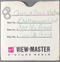Quick Draw McGraw - 3 x Gaf View-Master Discs Set Loose Ref. B 534