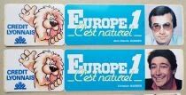 Radio - Europe 1 Cr&eacute;dit Lyonnais - Lot de 11 Autocollants Vintage