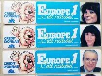 Radio - Europe 1 Cr&eacute;dit Lyonnais - Lot de 11 Autocollants Vintage