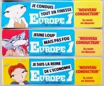 Radio - Europe 1 Nouveau Conducteur - Lot de 9 Autocollants Vintage