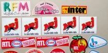 Radio - NRJ RMC RTL France Inter RFM Radio Vend&eacute;e Radio France - 21 x Vintage Stickers