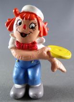 Raggedy Ann - PVC figure Bobbs-Merril 1981 - Raggedy Andy throwing discus