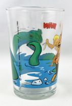 Rahan - Mustard glass - Rahan and  monster