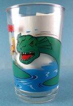 Rahan - Mustard glass - Rahan and Monster