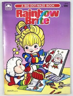 Rainbow Brite - A Big Dot / Maze Book (Livres d\'Activit�) - Golden 1985