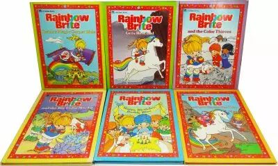 Rainbow Brite - A Golden Book - Lot de 6 Livres d\'histoire illustr�s - Hallmark 1985