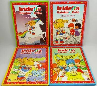 Rainbow Brite - AMZ Editrice Italie - Lot de 4 Livres d\'histoire illustr�s \ Iridella\  - Hallmark 1985