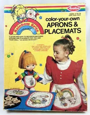Rainbow Brite - Color-Your-Own Aprons & Placemats - Avalon 1983