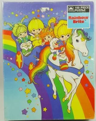 Rainbow Brite - jigsaw puzzle 100 pieces 29X38cm \ The Rainbow Chariot\  - Golden 1983