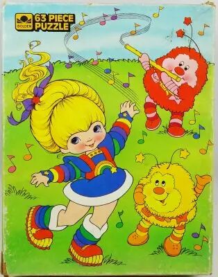 Rainbow Brite - jigsaw puzzle 63 pieces 29x36cm \ To the tune of a flute\  - Golden 1983