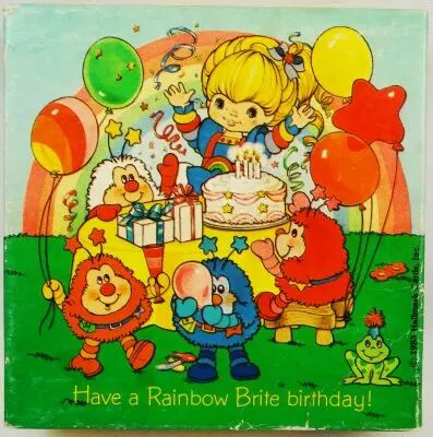 Rainbow Brite - jigsaw puzzle 70 pieces 18X18cm \ Have a Rainbow Brite Birthday!\  - Springbok 1983