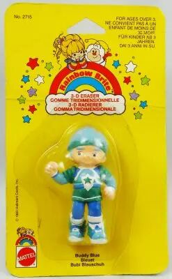 Rainbow Brite - Mattel - Buddy Blue 3-D Eraser (on card)