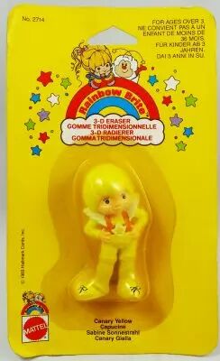 Rainbow Brite - Mattel - Gomme 3-D Canary Yellow / Capucine (sous blister)