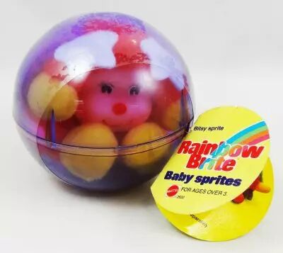 Rainbow Brite - Mattel - Poup�e 12cm - Bitsy Baby Sprite (neuf en boule scell�e avec tag)