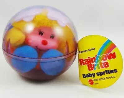 Rainbow Brite - Mattel - Poup�e 12cm - Eeensy Baby Sprite (neuf en boule scell�e avec tag)
